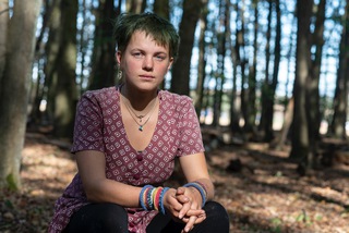 Lykke, activist at Hambacher Forest,  Kerpen, 2018